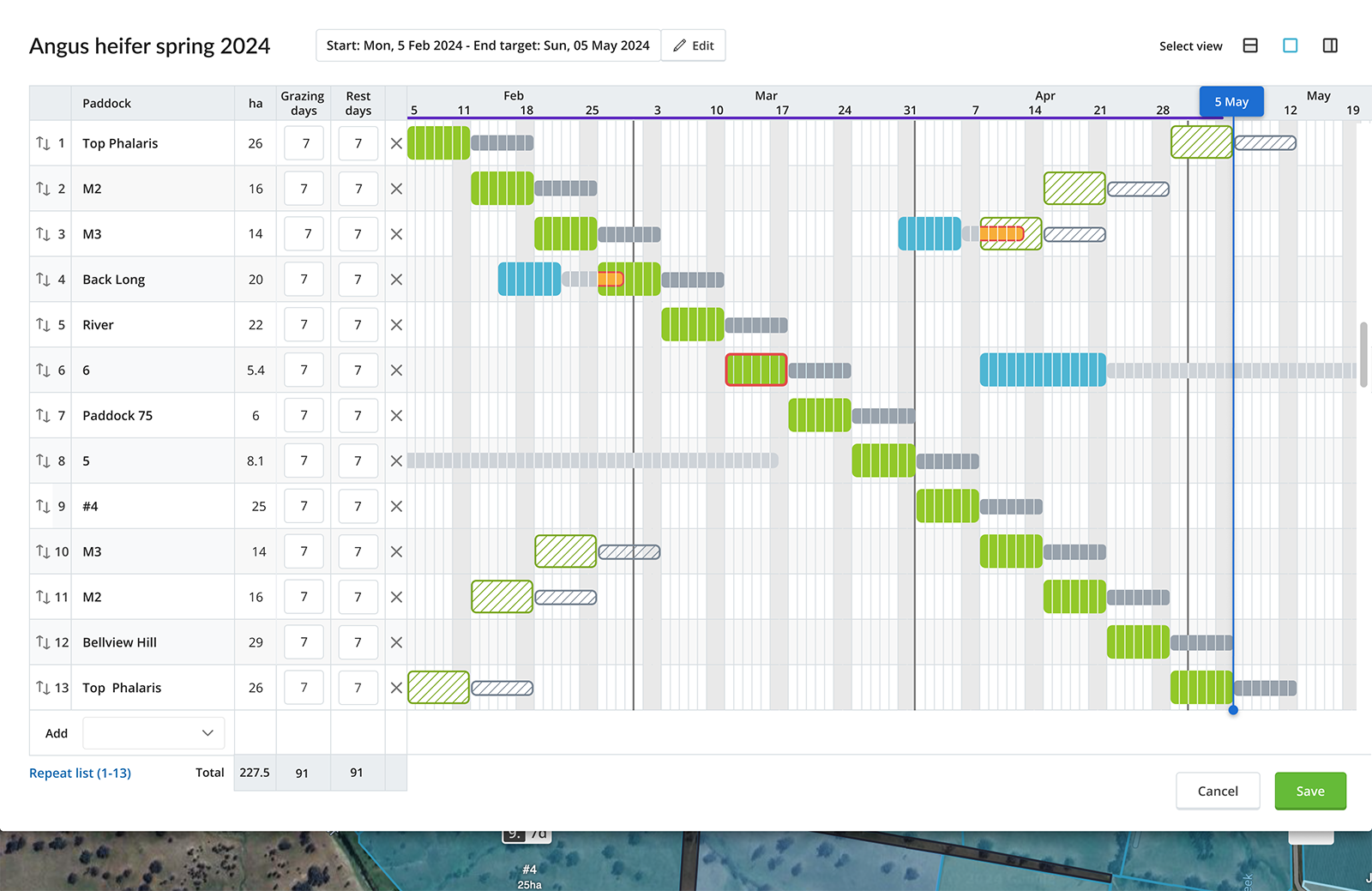 5 Rotation panel: full-screen layout
